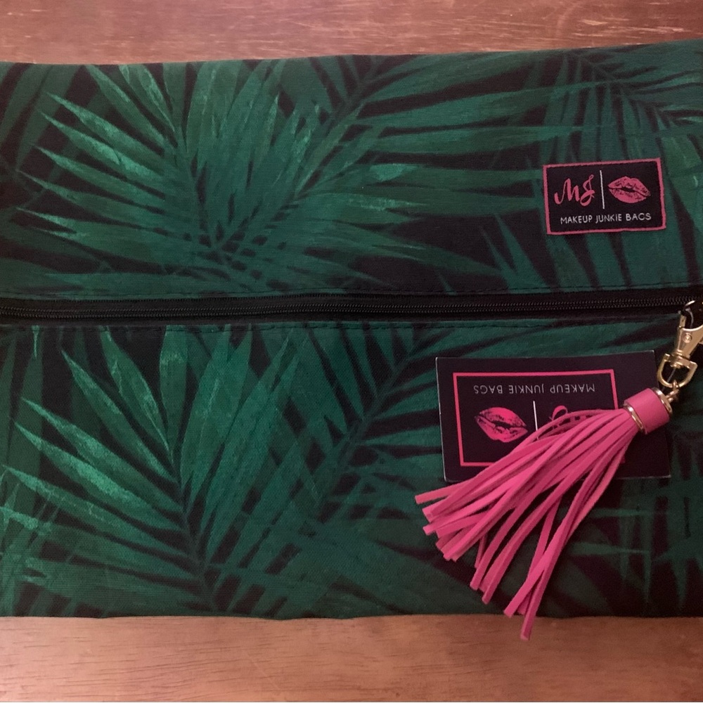 Green and Pink Tropical Bag with Tassel purchase today comes with free gift!